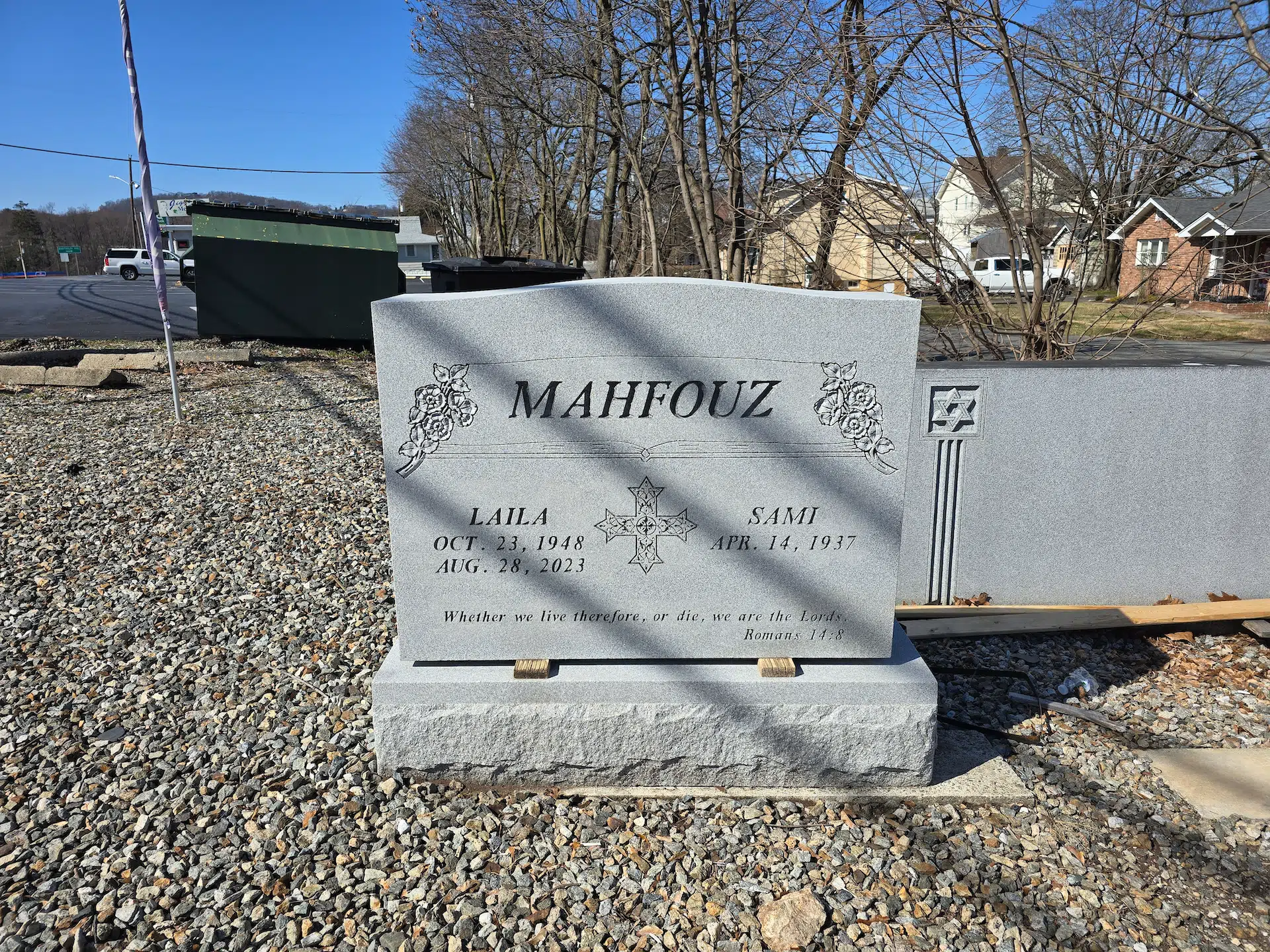 Black Granite Headstone hand-carved by Black Granite Shop in NJ — image 1